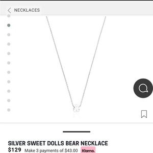Tous silver bear necklace